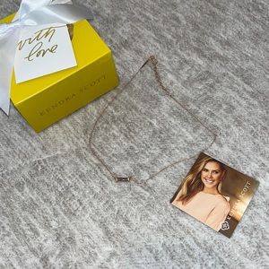 KENDRA SCOTT rose gold pendant necklace